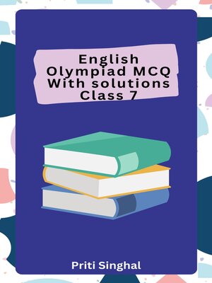 cover image of English Olympiad MCQ With Solutions Class 7